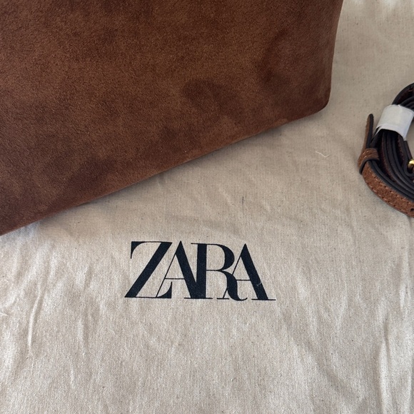 Zara Split Leather Mini Tote Bag - Picture 7 of 10